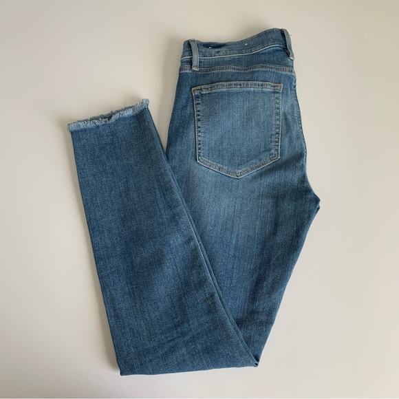 Loft Painted Floral Modern Skinny Frayed Hemline Jeans Size 2 / 26 - Picture 10 of 11